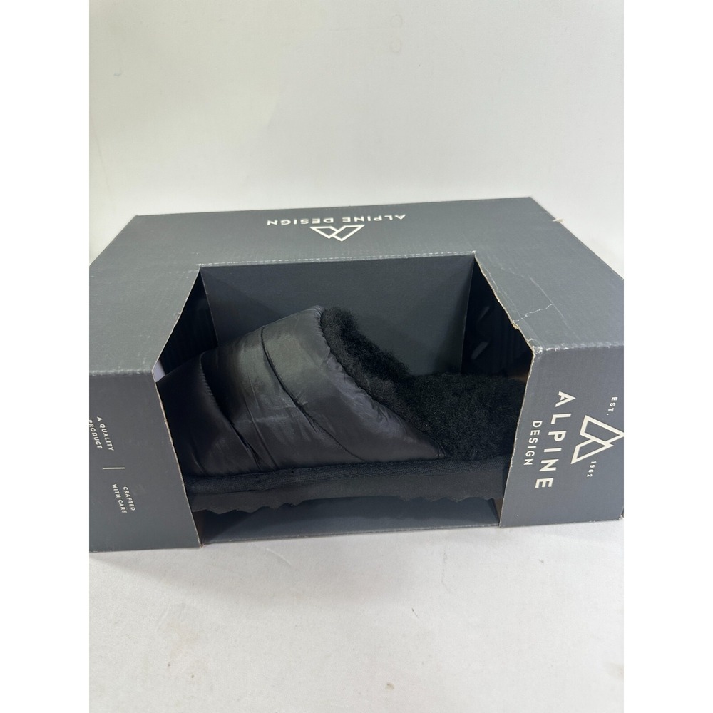 Alpine‎ Design Women's Lara Puffy Slippers Size 8 Wool Blend Black New